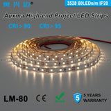 LED Strip light 3528 60LEDs/m CRI95 CRI90 IP20,DC12V/24V 300LEDs/Reel,5meter/Reel Non-waterproof for indoor living room bedroom hotel