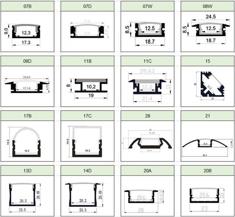 10pcs 2m/pcs aluminum heat sink for led strips led profile aluminum housing led strip aluminum profile model DD60 - LED Lights For Sale : Affordable LED Solutions : Wholesale Prices