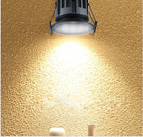 LED Downlight 1pcs Round Arc Dimmable Embedded Anti-glare Led COB Ceiling Recessed downlight  7w 12w LED wall wash light Hotel Villa Lighting