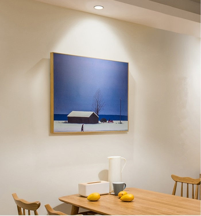 LED Downlight 1pcs Round Arc Dimmable Embedded Anti-glare Led COB Ceiling Recessed downlight  7w 12w LED wall wash light Hotel Villa Lighting