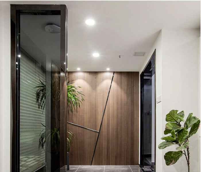 LED Downlight 1pcs Round Arc Dimmable Embedded Anti-glare Led COB Ceiling Recessed downlight  7w 12w LED wall wash light Hotel Villa Lighting