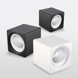 Square dimmable COB LED downlight 7W 9W 12W 15W 20W 25W LED ceiling spotlight AC85-265V LED surface light indoor lighting