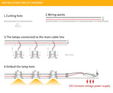 Stainless steel 4/8PCS waterproof LED spotlight IP65 bathroom Ceiling or boat Built-in outdoor house Slim mini 12V downlight