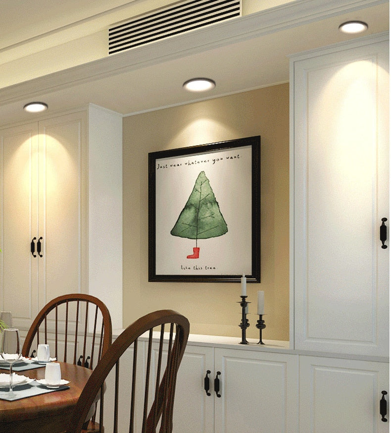 Super Bright Recessed LED Downlight COB Dimmable 7W 9W 12W LED Ceiling Spot Lights AC110-220V LED Ceiling Lamp with 3 colors