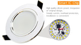 LED downlight 10pcs/lot 18W 15W 12W 9W 7W 5W 3W 220V / 110V ceiling lamp recessed downlights round led panel light