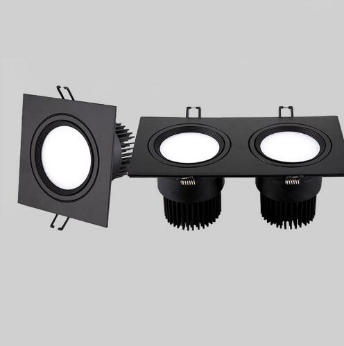 Recessed Double LED Dimmable Downlight COB 7w 9w 12W 24W Spot light decoration Ceiling Lamp AC 110V 220V