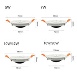 Dimmable Led Down light lamp COB Ceiling Light 5w 7w 10w 12w 85-265V recessed ceiling Spot Lights for kitchen bedroom home Decor