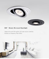 Dimmable Led Down light lamp COB Ceiling Light 5w 7w 10w 12w 85-265V recessed ceiling Spot Lights for kitchen bedroom home Decor