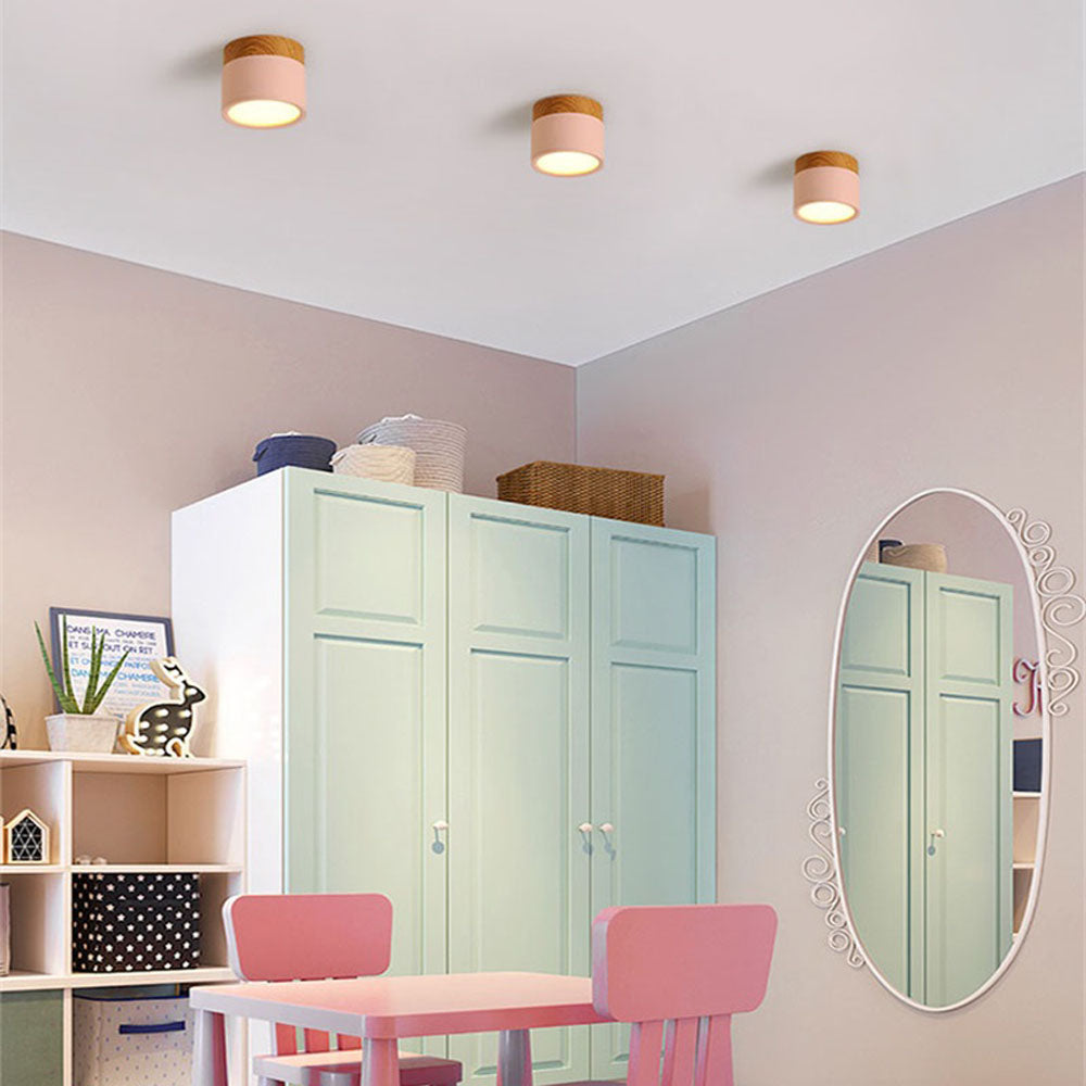 LED Downlight 7W/15W LED Ceiling Light Macaron Style Modern Colour Led Ceiling Lights Home Lighting Lamps Fixtures Lampshade D30