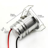  IP44 Waterproof Mini 3W Spot LED Downlight Silvery 110V-220V Bathroom Ceiling Recessed 27mm Outdoor Proof Balcony Lamp