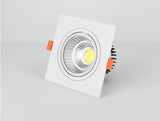 Recessed Square Dimmable LED Downlights 7W 9W 12W COB LED Ceiling Lamp AC85-265V Warm/Cold White LED Spot Lights Indoor Lighting