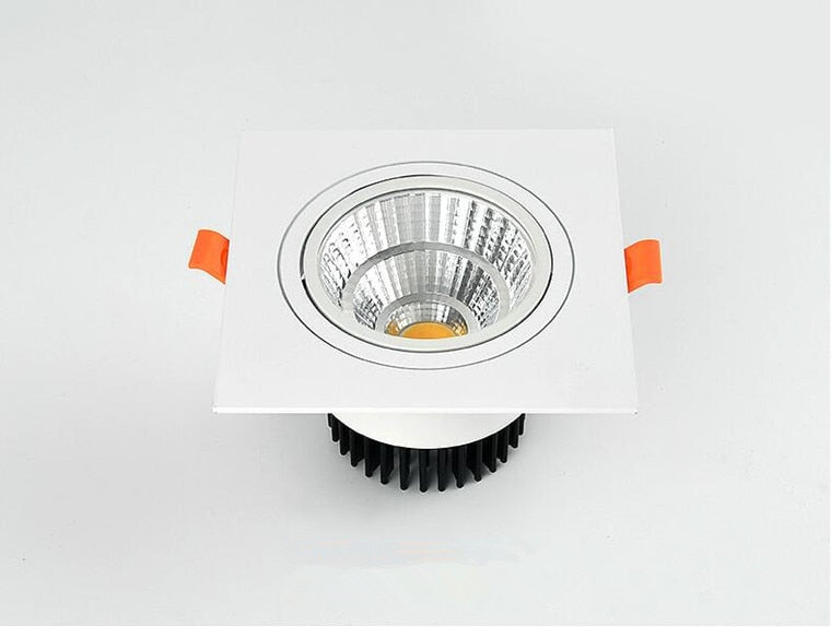 Recessed Square Dimmable LED Downlights 7W 9W 12W COB LED Ceiling Lamp AC85-265V Warm/Cold White LED Spot Lights Indoor Lighting