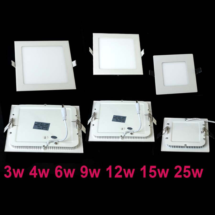 Ultra thin design 25W LED ceiling recessed grid downlight / round or square panel light 225mm