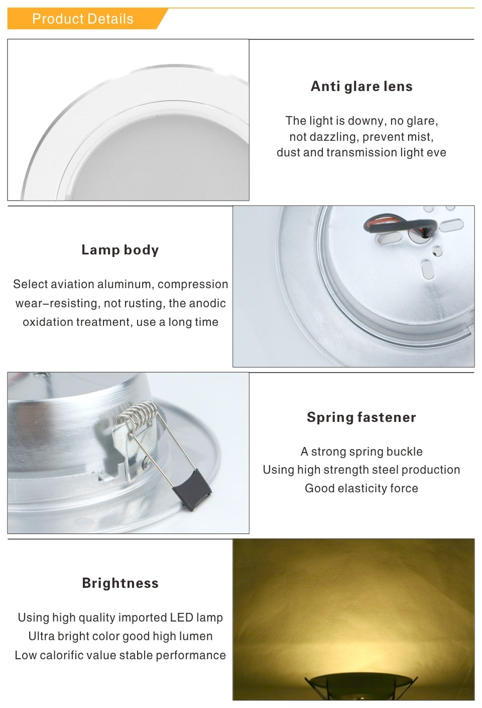 Led Downlight 5W 9W 12W 15W 18W AC 220V 230V 240V LED Ceiling bathroom Lamps living room light Home Indoor Lighting