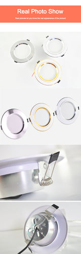 led downlight gold Silver White Ultra Thin Aluminum 3W 5W 9W 12W 15W 18W downlight  AC220V 240V Round Recessed LED Spot Lighting