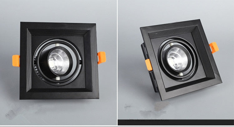 Black Super Bright Recessed square LED Dimmable Downlight COB 10w 20W 30w LED Spot light LED decoration Ceiling Lamp