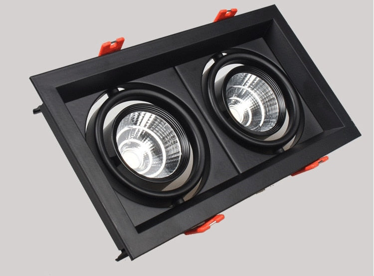 Black Super Bright Recessed square LED Dimmable Downlight COB 10w 20W 30w LED Spot light LED decoration Ceiling Lamp