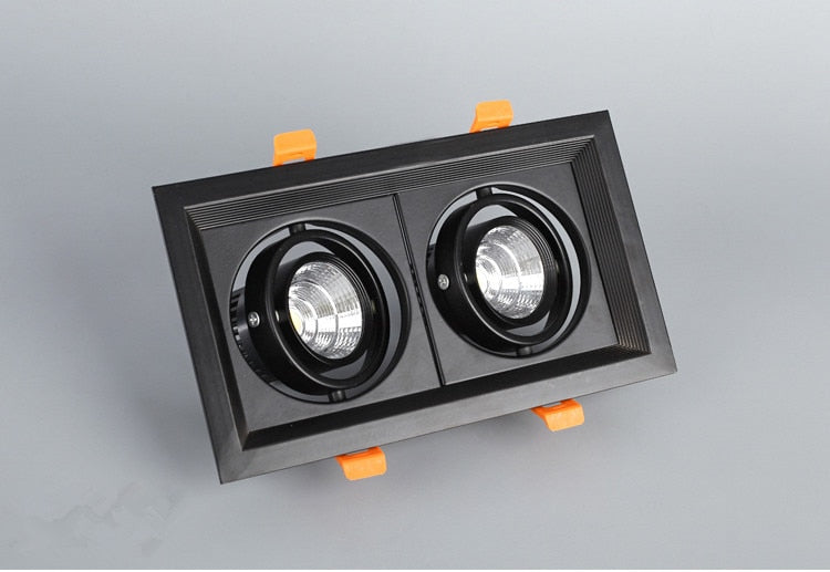 Black Super Bright Recessed square LED Dimmable Downlight COB 10w 20W 30w LED Spot light LED decoration Ceiling Lamp