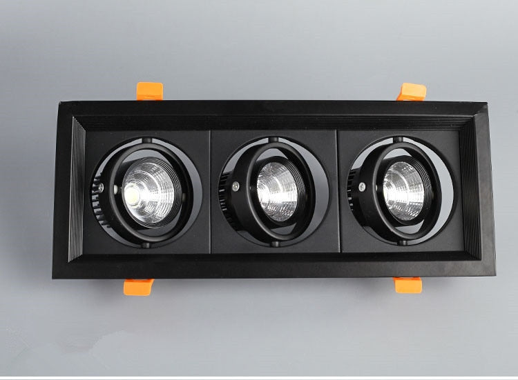 Black Super Bright Recessed square LED Dimmable Downlight COB 10w 20W 30w LED Spot light LED decoration Ceiling Lamp