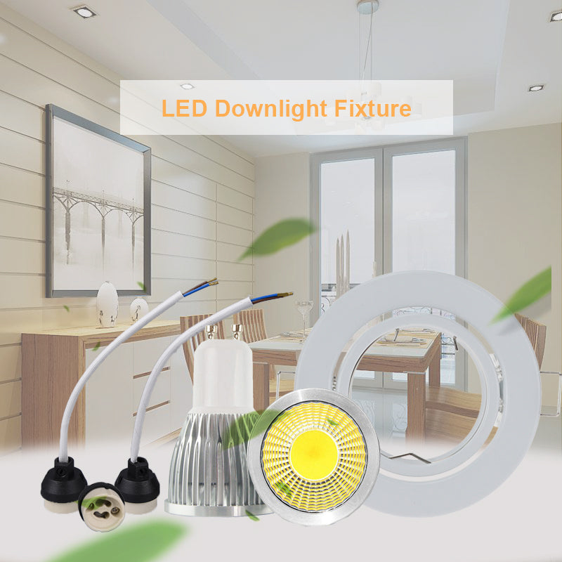 White Round GU10 Surface Mounting Aluminum Frame For Led Fixtures Downlight MR16 Fitting Mounting Ceiling Spot Lights Frame