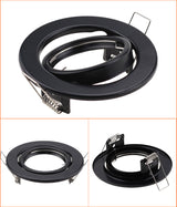 White Round GU10 Surface Mounting Aluminum Frame For Led Fixtures Downlight MR16 Fitting Mounting Ceiling Spot Lights Frame