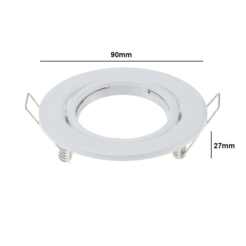 White Round GU10 Surface Mounting Aluminum Frame For Led Fixtures Downlight MR16 Fitting Mounting Ceiling Spot Lights Frame