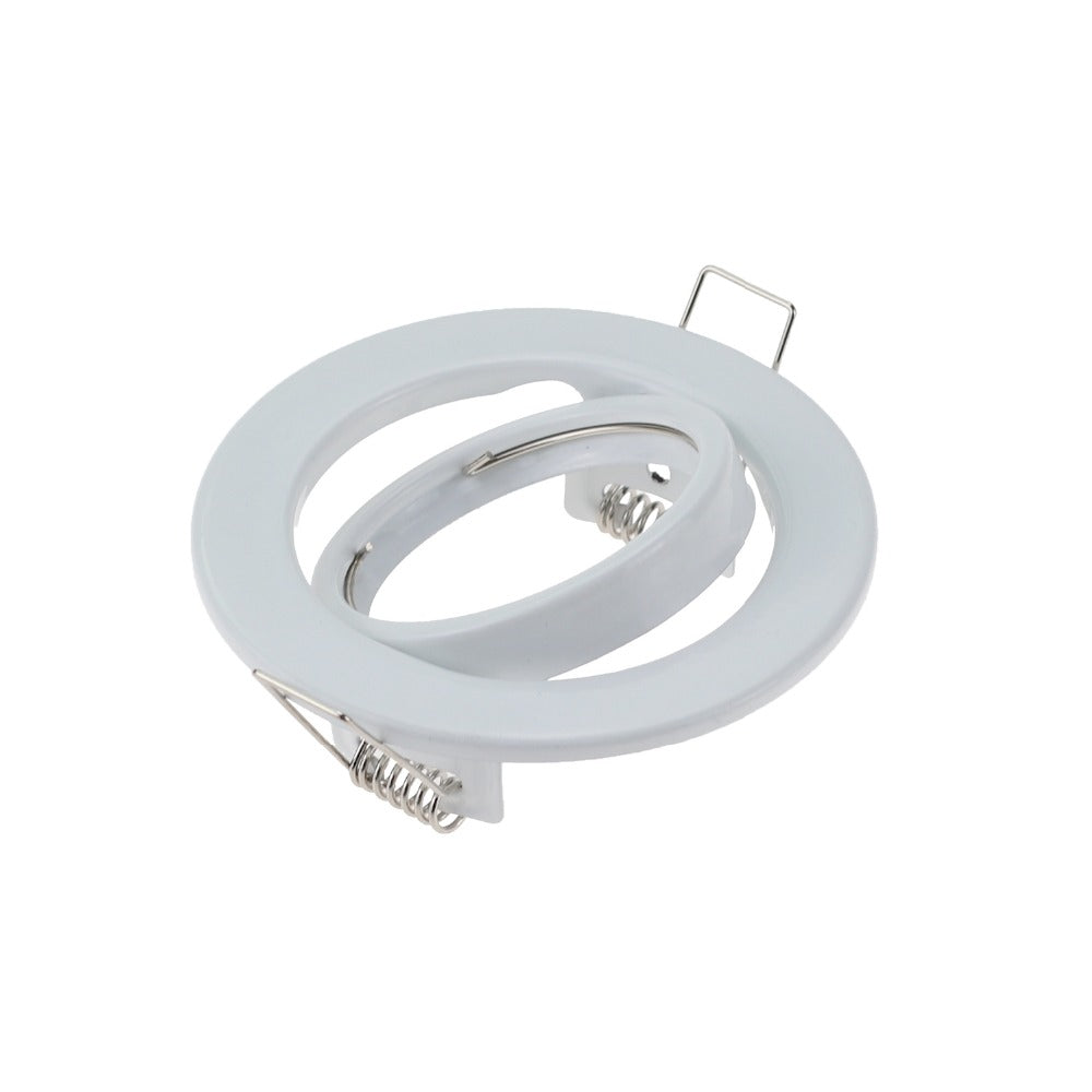 White Round GU10 Surface Mounting Aluminum Frame For Led Fixtures Downlight MR16 Fitting Mounting Ceiling Spot Lights Frame