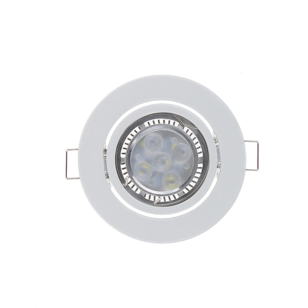 White Round GU10 Surface Mounting Aluminum Frame For Led Fixtures Downlight MR16 Fitting Mounting Ceiling Spot Lights Frame