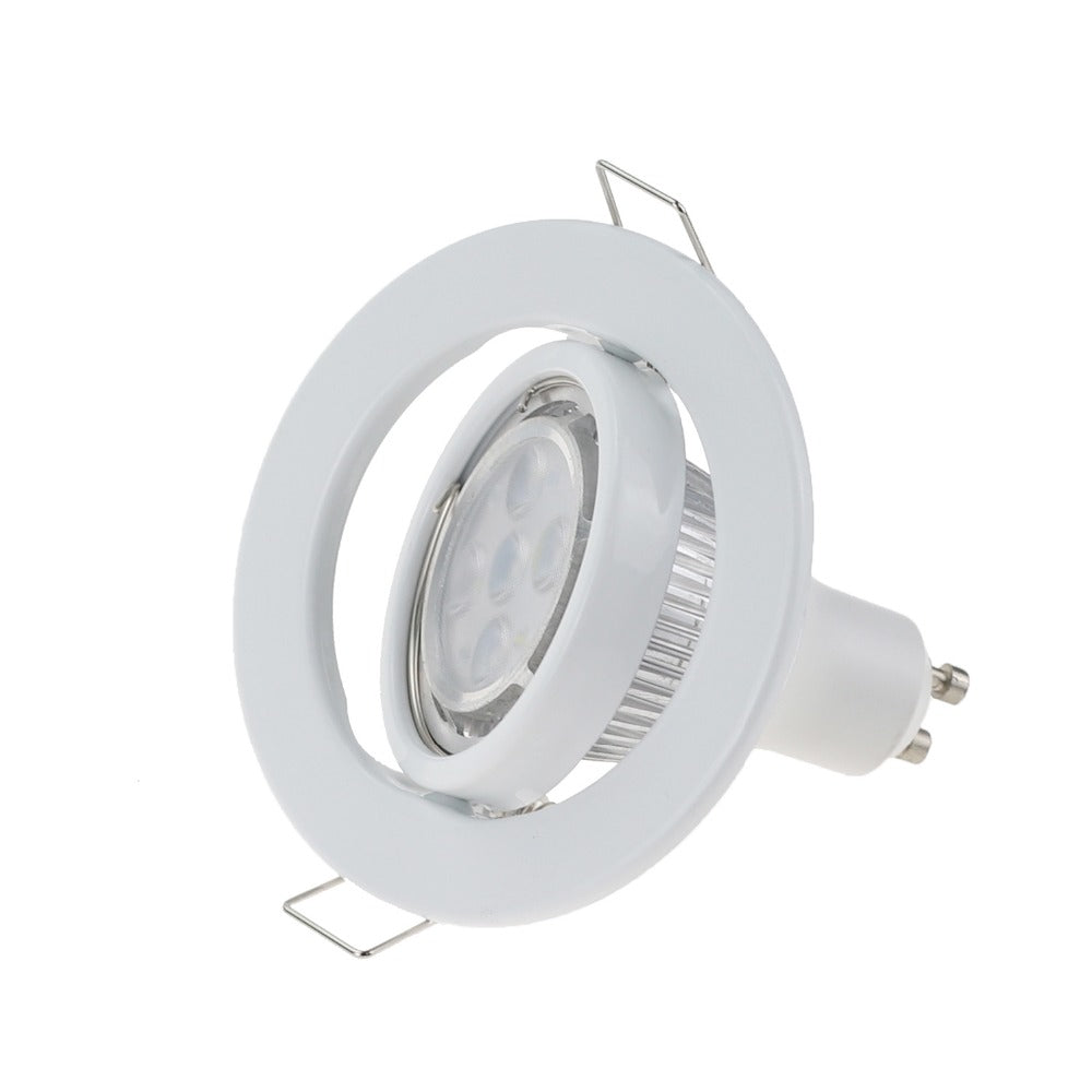 White Round GU10 Surface Mounting Aluminum Frame For Led Fixtures Downlight MR16 Fitting Mounting Ceiling Spot Lights Frame