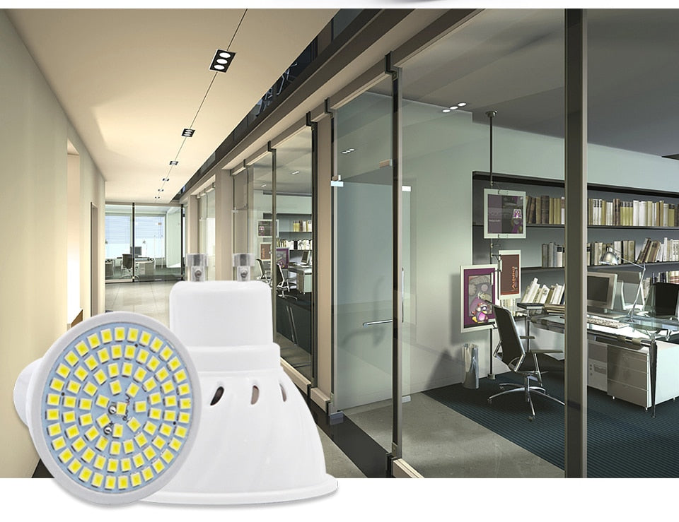 KARWEN Lampada LED Lamp bulb GU10 MR16 6W LED spotlight E27 E14 220V LED Downlight 48 60 80L Lampara LED light bulb for Bedroom