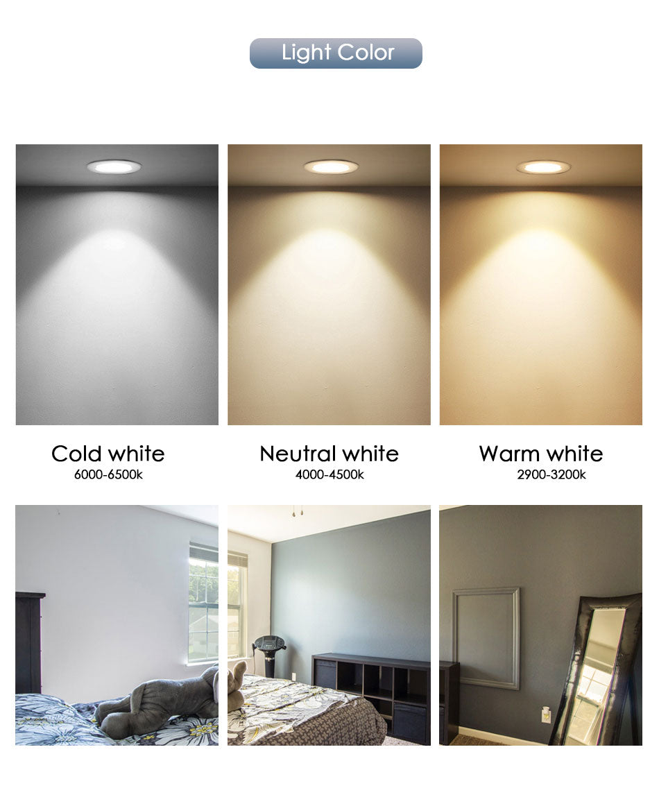 LED Downlight 3W 5W 7W 9W 12W 15W Round Recessed Lamp 220V 230V 240V 110V Home Decor Bedroom Kitchen Indoor Spot Lighting