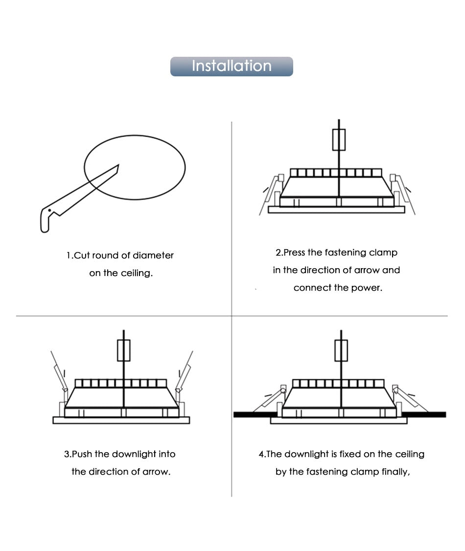 LED Downlight 3W 5W 7W 9W 12W 15W Round Recessed Lamp 220V 230V 240V 110V Home Decor Bedroom Kitchen Indoor Spot Lighting
