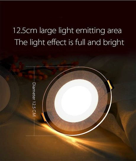 Light guide LED Downlight 3W 5W 7W 9W 12W 15W 18W Acrylic Panel Lights Ceiling Recessed Lamps High Brightness