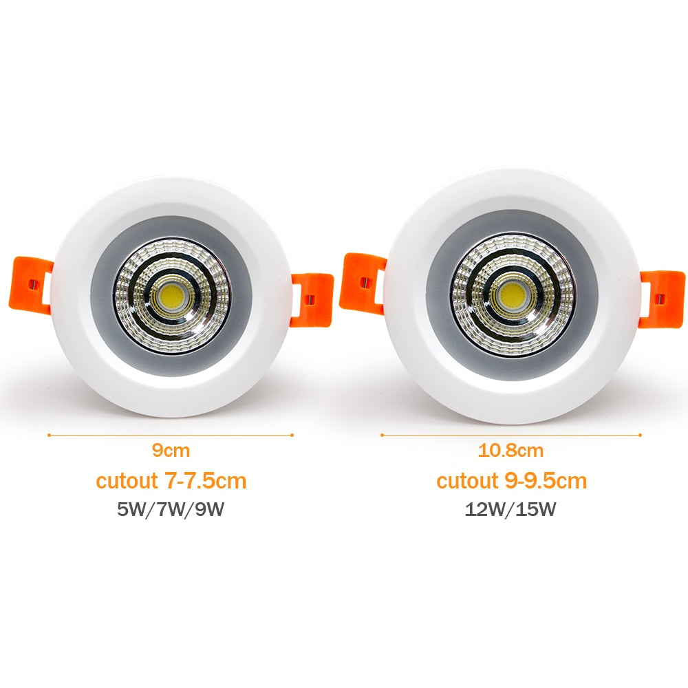 LED IP65 Downlight COB Downlight Recessed Led Ceiling Lamp 5W 7W 12W Led Spot Lamp Bathroom Balcony Toilet Waterproof Lighting