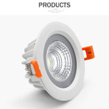 LED IP65 Downlight COB Downlight Recessed Led Ceiling Lamp 5W 7W 12W Led Spot Lamp Bathroom Balcony Toilet Waterproof Lighting