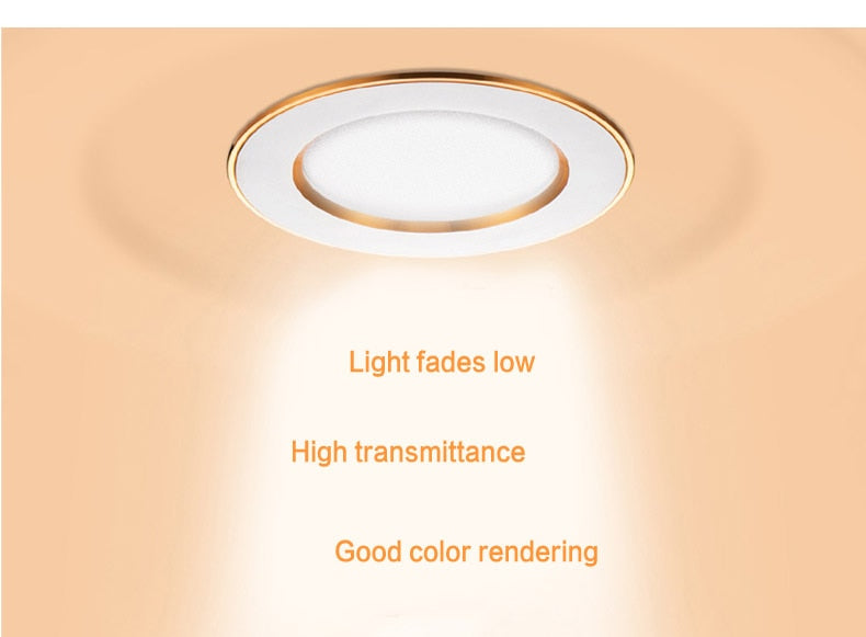 LED Downlight 10pcs/pack led downlight 3w 5w 7w 9w 12w 15w 18w ceiling recessed gold downlights high quality round panel light