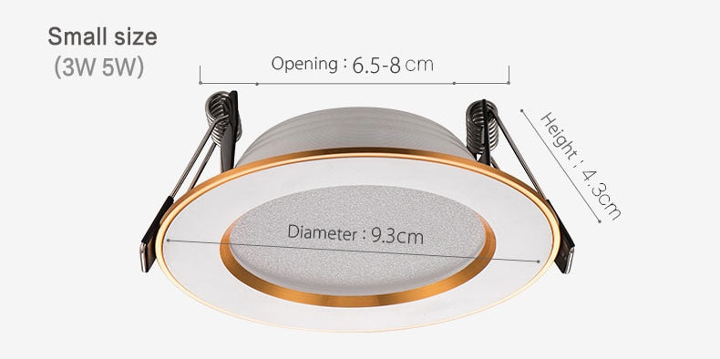 LED Downlight 10pcs/pack led downlight 3w 5w 7w 9w 12w 15w 18w ceiling recessed gold downlights high quality round panel light