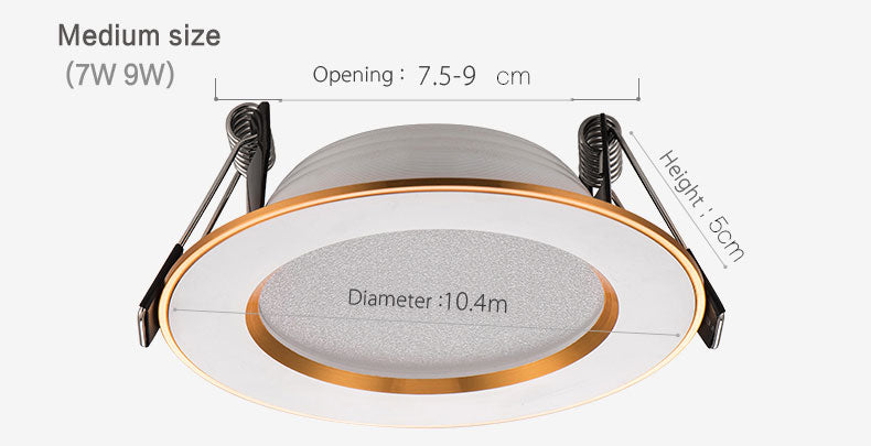 LED Downlight 10pcs/pack led downlight 3w 5w 7w 9w 12w 15w 18w ceiling recessed gold downlights high quality round panel light