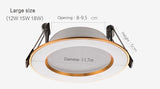 LED Downlight 10pcs/pack led downlight 3w 5w 7w 9w 12w 15w 18w ceiling recessed gold downlights high quality round panel light