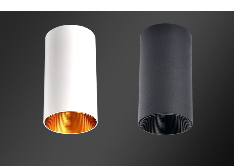  LED Downlights Surface Mounted Tube Ceiling Lamp 7W 12W COB Spotlight Downlighters 110V 220V Light Fixtures