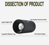  LED Downlights Surface Mounted Tube Ceiling Lamp 7W 12W COB Spotlight Downlighters 110V 220V Light Fixtures