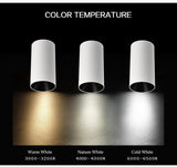  LED Downlights Surface Mounted Tube Ceiling Lamp 7W 12W COB Spotlight Downlighters 110V 220V Light Fixtures