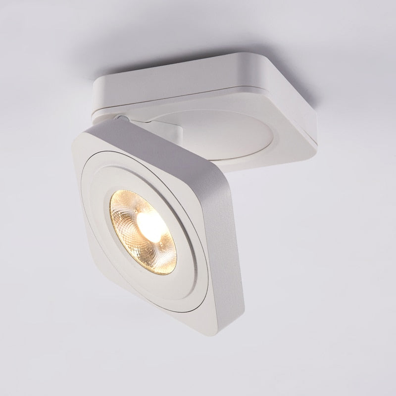 Folding COB LED Downlights 7W 10W 12W 15W Surface Mounted Led Ceiling Lamps Spot Light 360 Degree Rotation Downlights AC85-265V