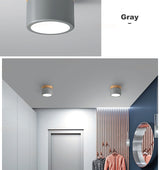 LED Downlight Wood Ceiling Lamp Surface Mounted 5w Lamps Lighting Fixtures living Room Down lights Simple Nordic Iron for Aisle