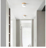 LED Downlight Wood Ceiling Lamp Surface Mounted 5w Lamps Lighting Fixtures living Room Down lights Simple Nordic Iron for Aisle
