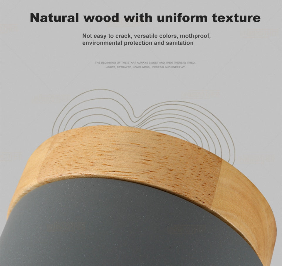 LED Downlight Wood Ceiling Lamp Surface Mounted 5w Lamps Lighting Fixtures living Room Down lights Simple Nordic Iron for Aisle