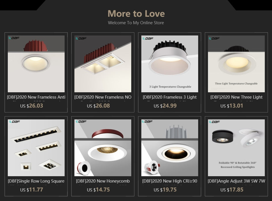 Anti-glare Square LED COB Recessed Downlight 14W 24W LED Ceiling Spot Light Kitchen Living room Indoor