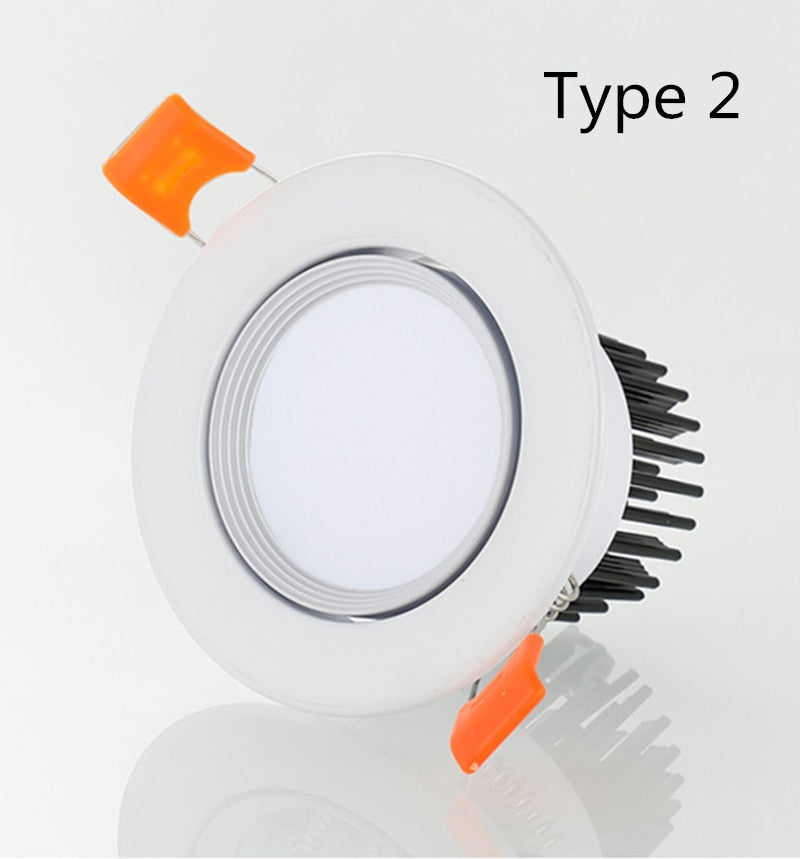 Round Dimmable Recessed COB LED Downlights 5W 7W 9W 12W 15W LED Ceiling Spot Lights AC85~265V LED Ceiling Lamps Indoor Lighting