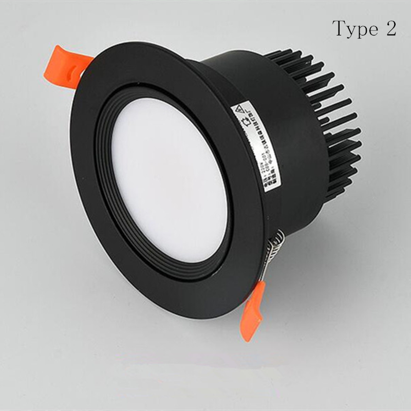 Round Dimmable Recessed COB LED Downlights 5W 7W 9W 12W 15W LED Ceiling Spot Lights AC85~265V LED Ceiling Lamps Indoor Lighting