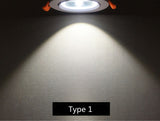Round Dimmable Recessed COB LED Downlights 5W 7W 9W 12W 15W LED Ceiling Spot Lights AC85~265V LED Ceiling Lamps Indoor Lighting